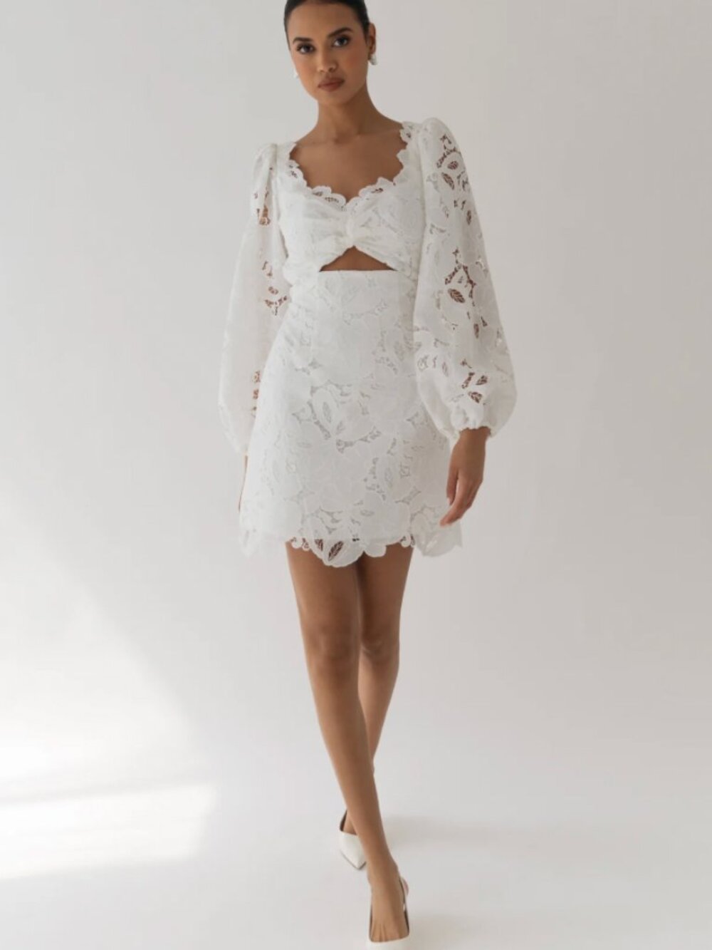 NWT Jenny Yoo Chaya Lace Mini Dress - Size 6 [SOLD OUT ONLINE] - Picture 3 of 7